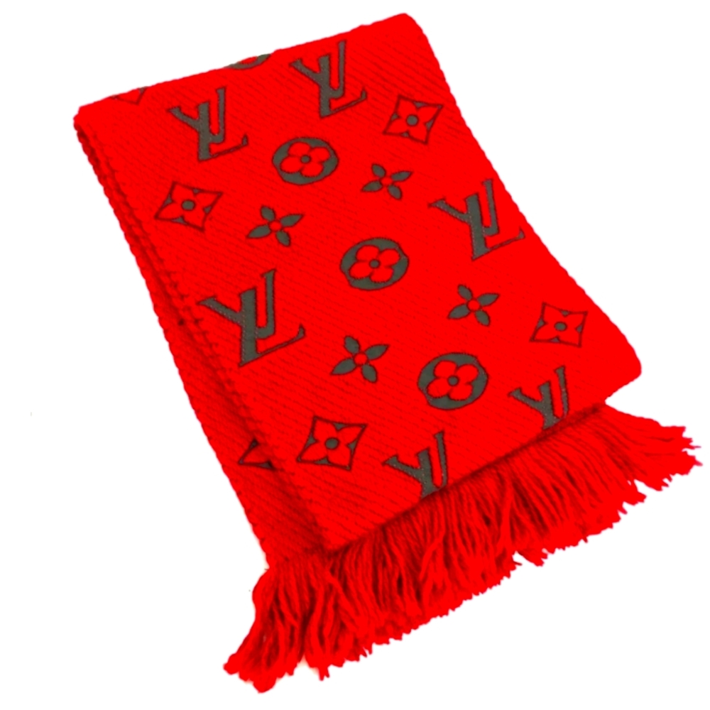 LOUIS VUITTON MONOGRAM LOGO CASHMERE SCARF/A1088
